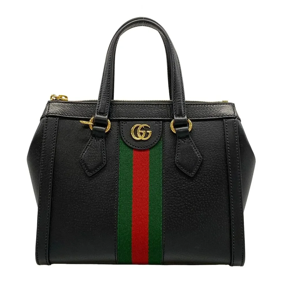 Gucci Ophidia Handbag 719882 Black Green Red